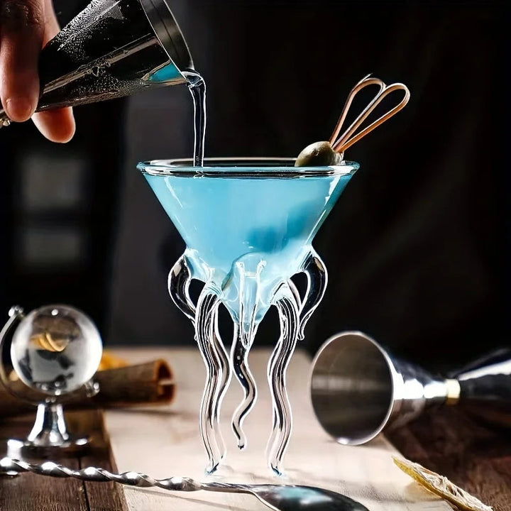 Unik, blekksprut-inspirert cocktailglass Luvikno