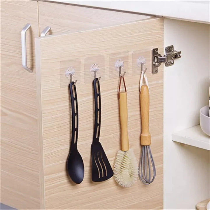 10 PCS Gjennomsiktig Vegghooker Luvikno