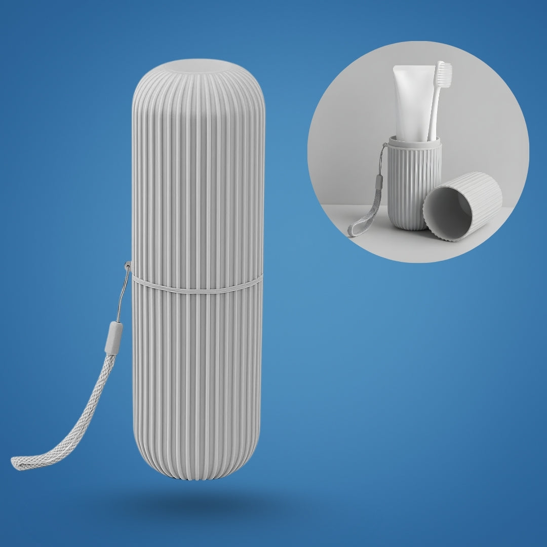 Munnskyllingskopp inkludert – Kompakt støvbestandig design – Hygienisk munnhygiene for reiser og ferier Luvikno