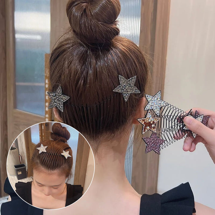 Rhinestone Star Hårkamssett (5 deler) | Luvikno