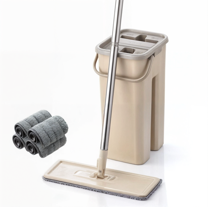 Luvikno | Magic Mop – Inkluderer 4 puter, 360° roterbar og vaskbar