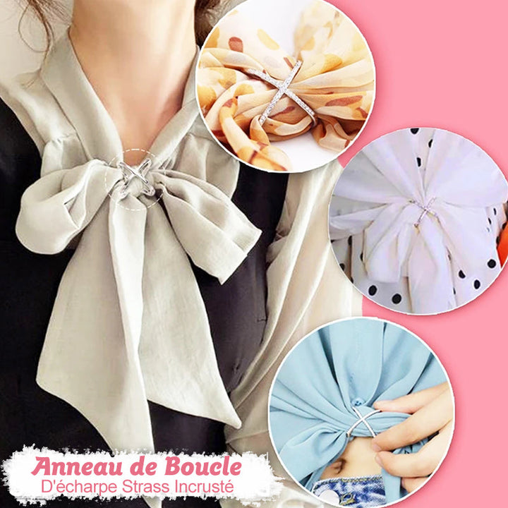 Skjerf Loop Ring Rhinestone Inngjelt | Luvikno