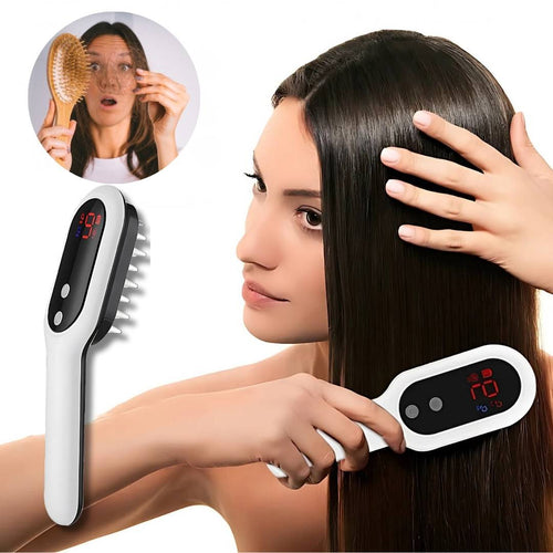 RevitalHair Elektrisk Hårkam for Hårvekst | Anti Hårtap Enhet - for Hårtynning - Hodebunnsmassasje - Hårvekst Luvikno
