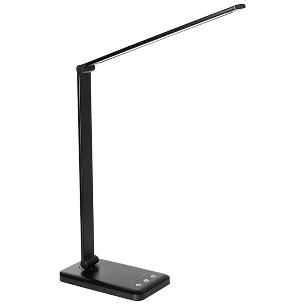 Luvikno | LED Skrivebordslampe - Bordlampe med USB-ladeport, 5 lysinnstillinger og lysstyrkenivåer