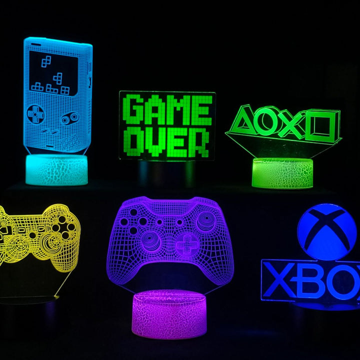 Gamer 3D LED-lamper | Luvikno