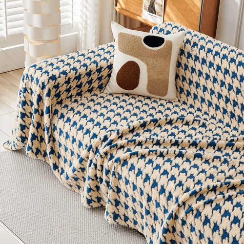 Koselig Houndstooth Sofatrekk - Moderne, Stilig & Holdbar Sofabeskyttelse | Luvikno