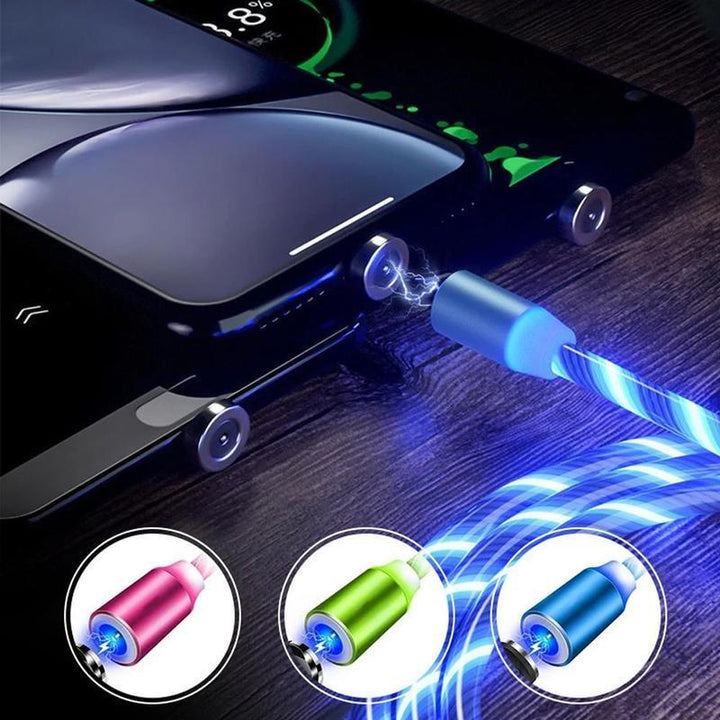 Magnetisk USB-ladekabel med LED | luvikno