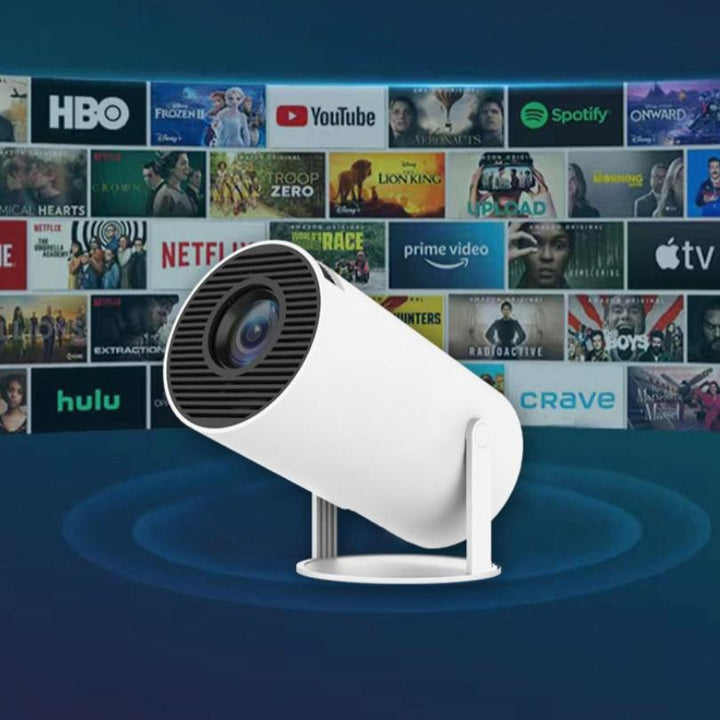 UltraScreen - Intelligent 4K-projektor med sømløse tilkoblingsmuligheter for filmer og gaming Luvikno