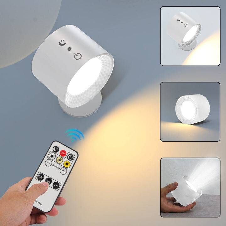 Luvikno | LED Vegglampe - Oppladbar, Magnetisk & Dobbelt-Sidig Belysning for Innendørs Bruk