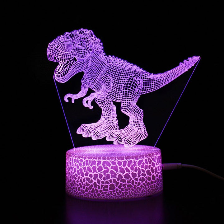 Nattelys LED farge dinosaur med fjernkontroll flere stilarter | Luvikno