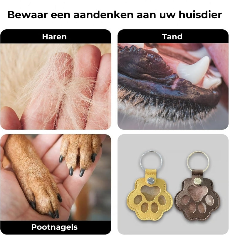 PawMemorie Nøkkelring – Minnependant med poteavtrykk og innvendig rom | Luvikno