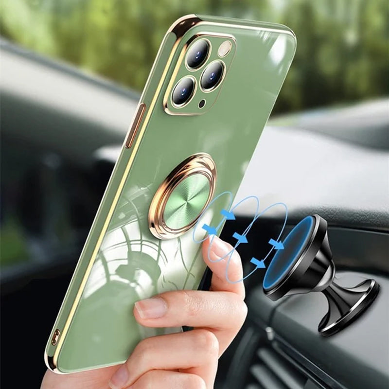 Plateret iPhone-deksel med ring | Luvikno