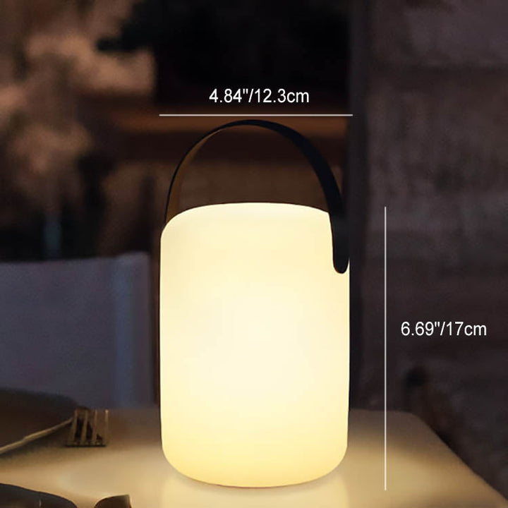 Moderne Enkelhet Plast Rund Kvadratisk Hånd LED Bordlampe For Utendørs Terrasse | Luvikno