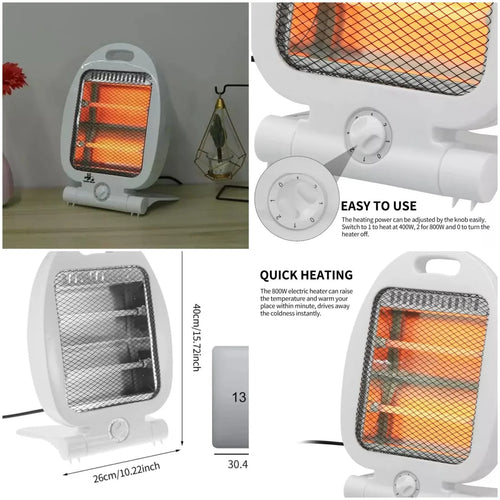 Ny 800W Justerbar Bærbar Elektrisk Varmer Hjem Rom Varmere Hot Vinter Elektromekanisk Luvikno