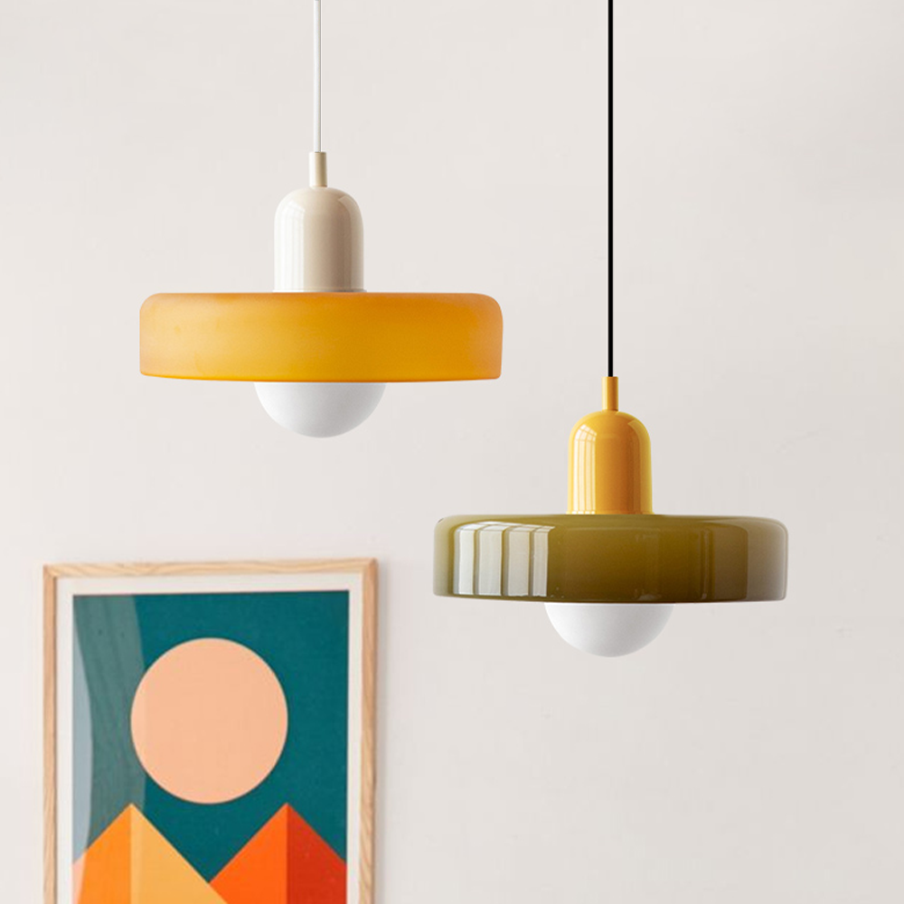 Fargerik Bauhaus-Stil Pendellampe - StiloGlas | Luvikno