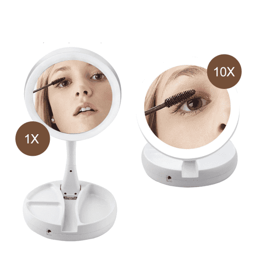 Folding LED Makeup Mirror | Luvikno