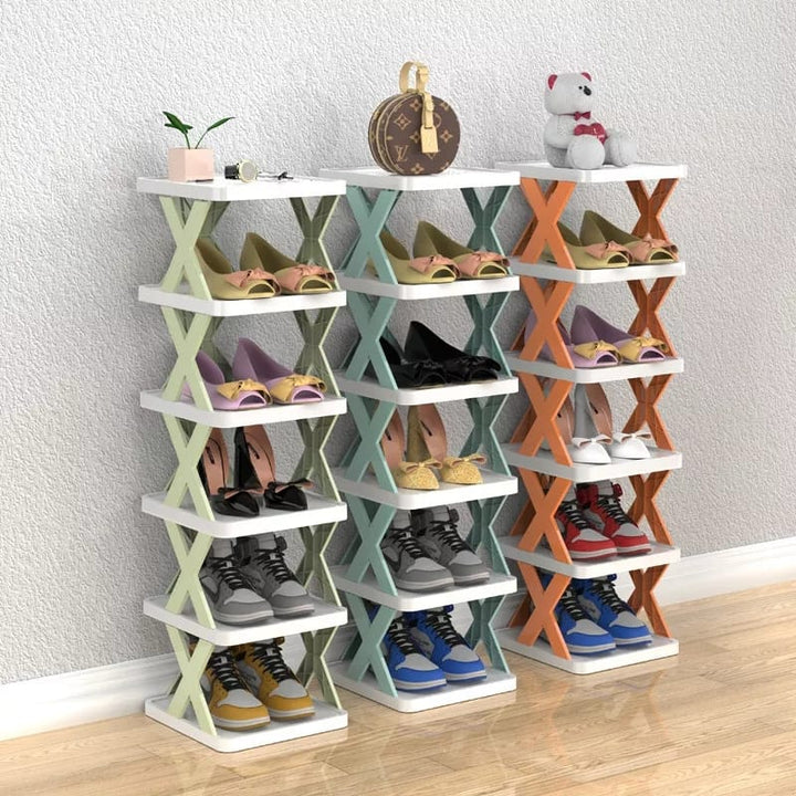 6-lags Enkel Skohylle Plast Enkel Hylle (Gratis Levering) Luvikno