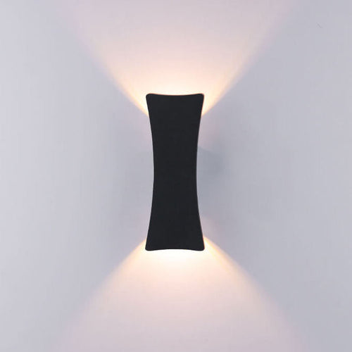 Moderne Enkle Rektangulære Buede LED Utendørs Vanntette Vegglampe | Luvikno