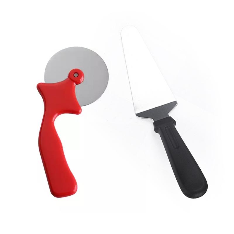 Rustfritt Stål Pizza Spatel og Cutter | Luvikno