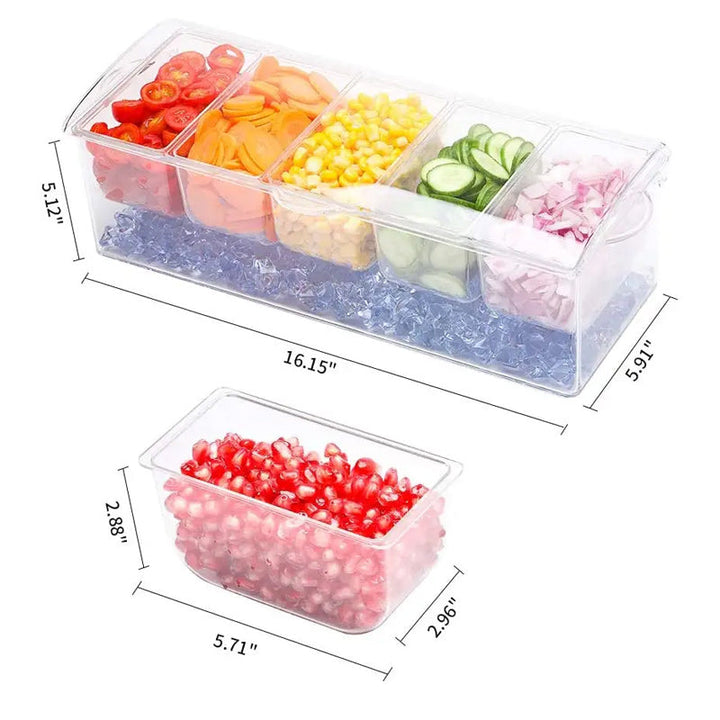 Ice Chilled Condiment Tray Set | Luvikno
