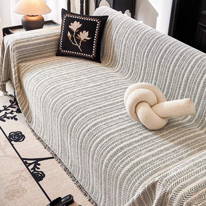 Herringbone Mønster Sofa Deksel - Moderne, Stilfullt & Holdbart Sofabeskyttelse | Luvikno