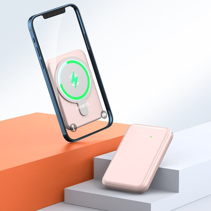 Luvikno | Magnera Magnetisk Power Bank 5000 mAh | Kompatibel med iPhones | USB Utgang 5 V/2.1 A | Kompakt & Stilig
