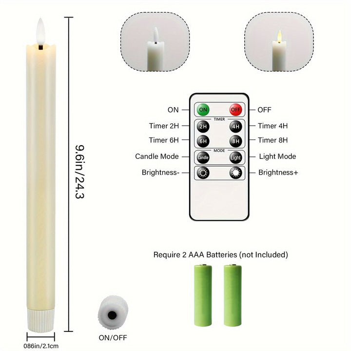 Eebuss Flameless Cone Candles – Realistisk LED Effekt Luvikno