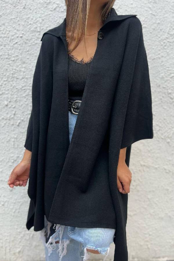 Luvik | Väri rento Cardigan löysä yksinäinen napin tuulitakki