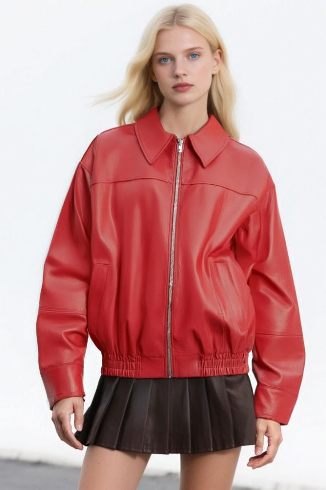 Luvik | Lær Relaxed Blazer