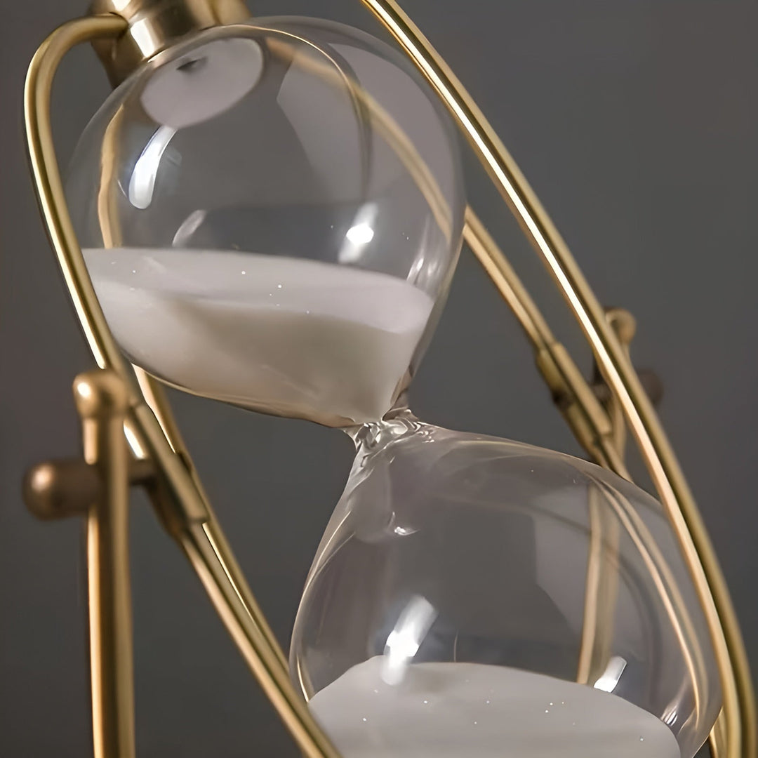 Klassisk timeglass å snu – Dekorativt og avslappende | Stilfull borddekorasjon med flytende sand | Luvikno