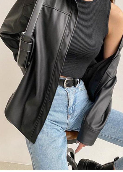 Luvik | Keinonahka Napillinen Takki