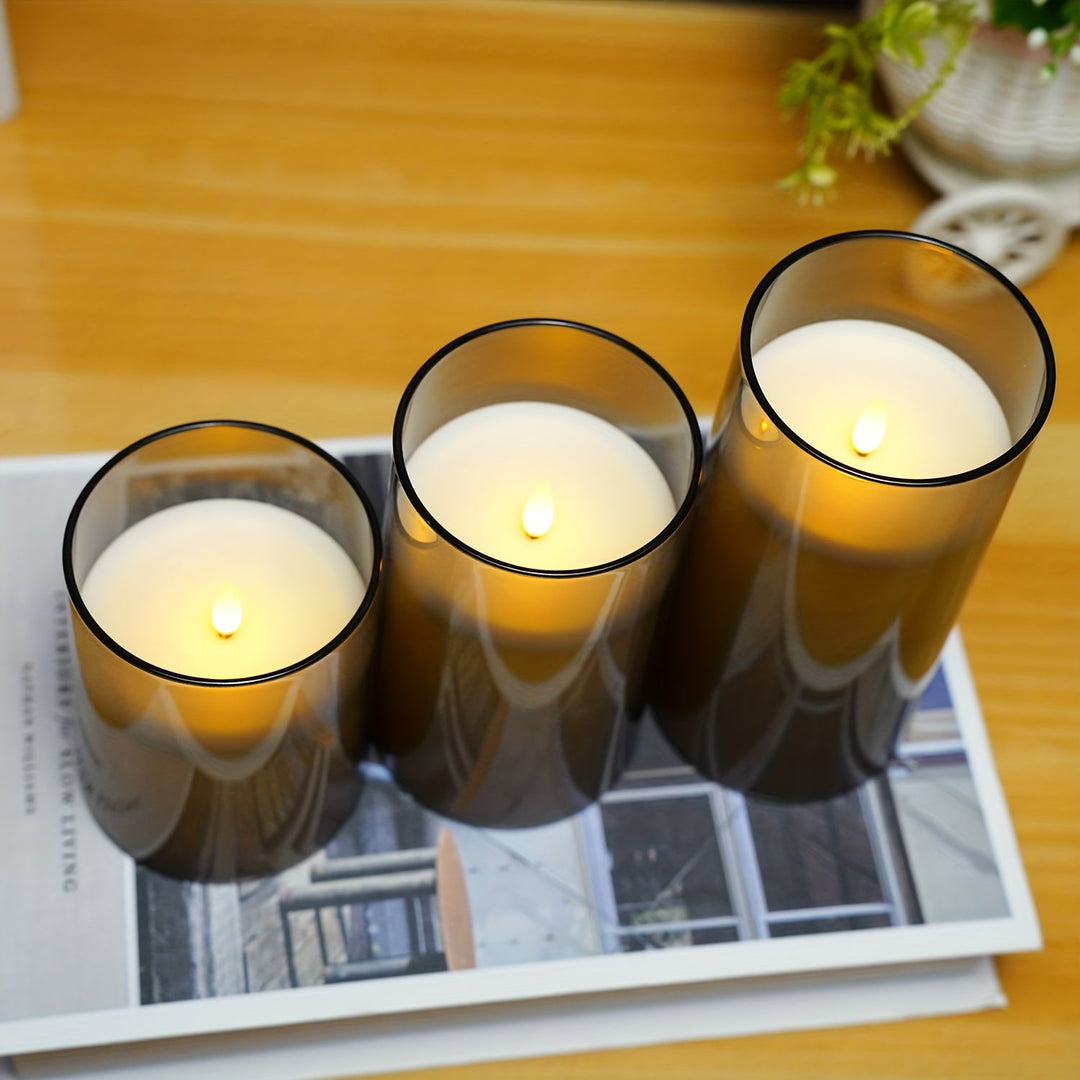 FlamelessGlow – Grå LED Lys med Timer Luvikno