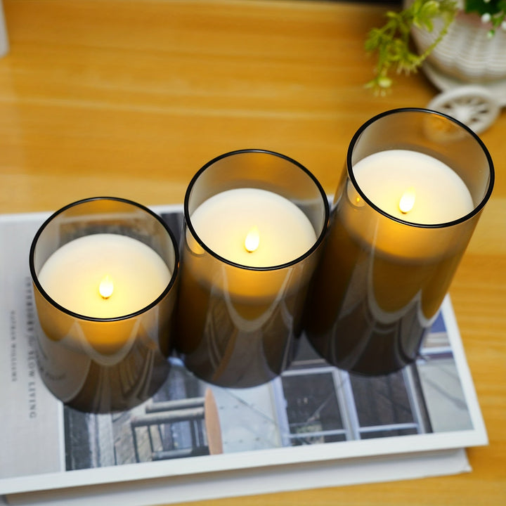 FlamelessGlow – Grå LED Lys med Timer Luvikno