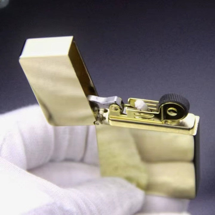 Klassisk Vintage Messing Vindproof Zippo | Luvikno
