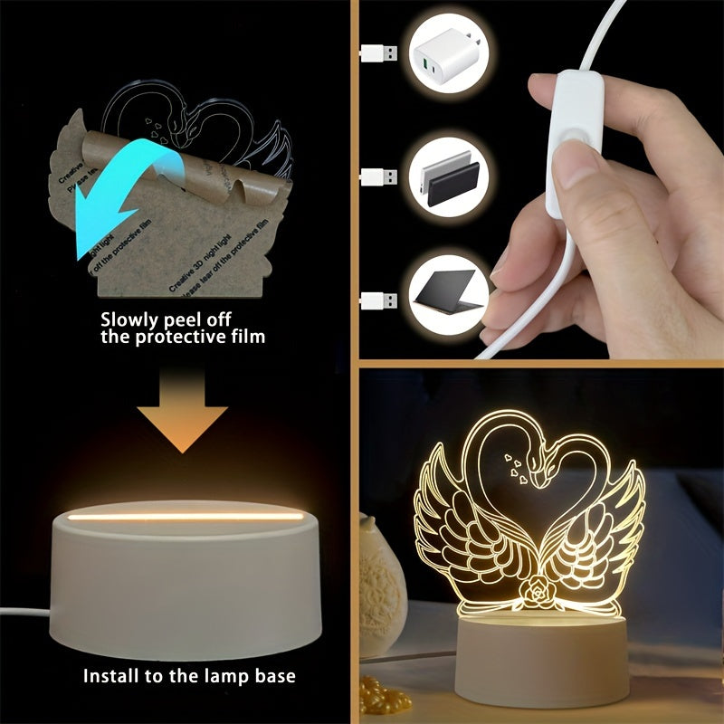 SwaneLume – USB 3D LED Bordbelysning Luvikno