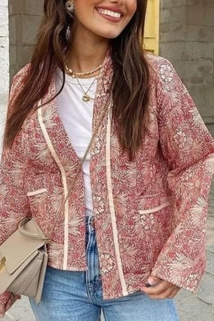 Luvik | Muoti Monipuolinen Painettu Cardigan Pitkähihaista Puuvillatakki