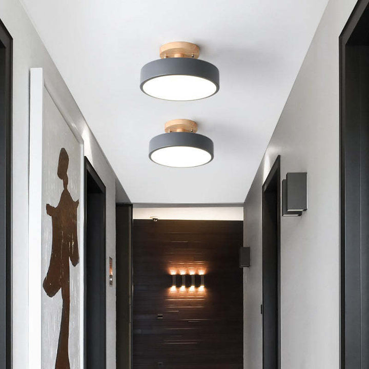 Moderne LED taklampe laget av tre – Quinn taklampe for stue, gang, soverom og spisestue | Luvikno