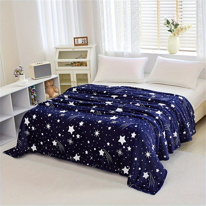 MeteorFleece – Myk Fleece Teppe med Meteor Mønster Luvikno
