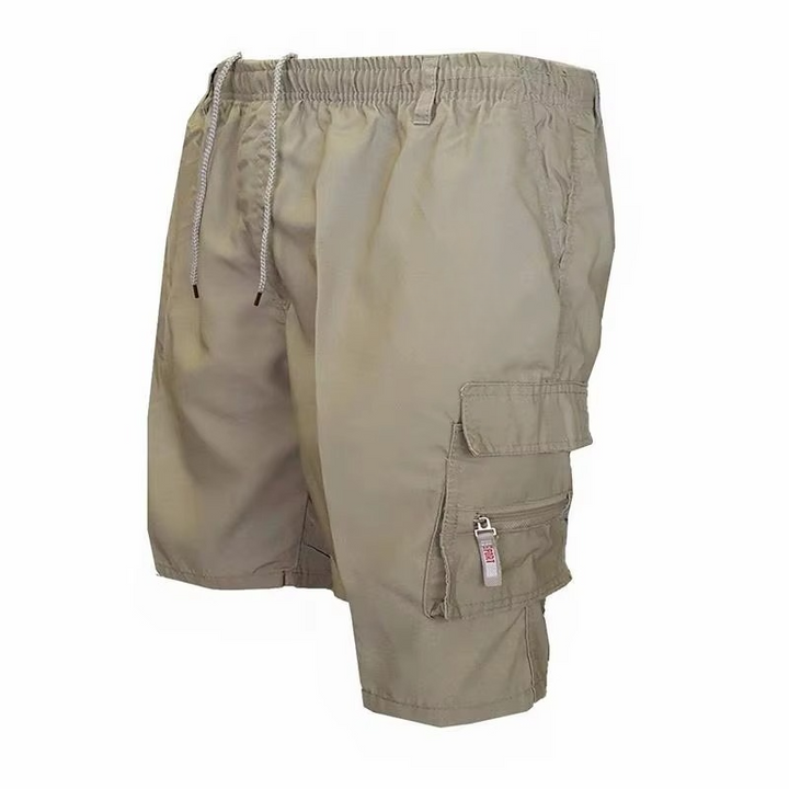 Herre's Løse Passform Cargo Shorts med Mange Lommer - Casual Sommer Utendørs Arbeidsshortser i Stor størrelse Luvikno