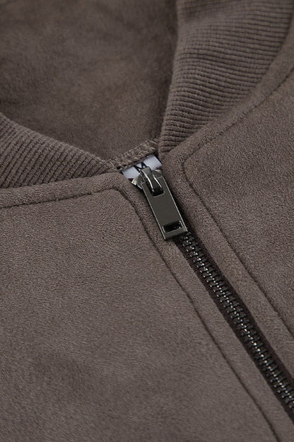 Luvik | Harmaa Nappa Bomber Takki