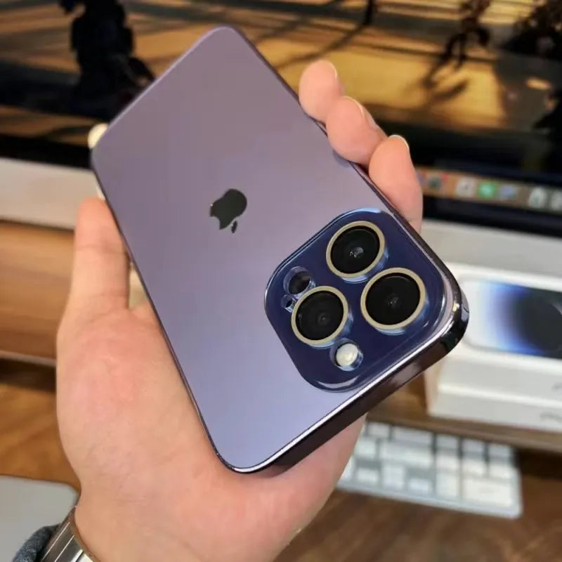 Luvikno | Elico Lakkert Matt Akryl Herdet Glass iPhone Beskyttelsesdeksel