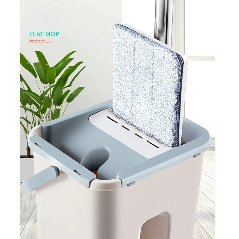 Spin Mop Bucket Med Gjenbrukbare Moppputer Luvikno