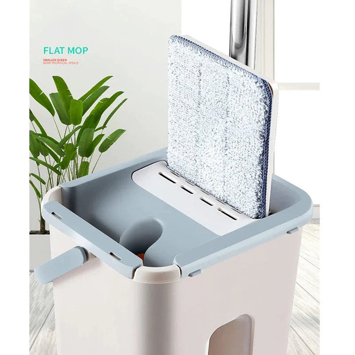 Spin Mop Bucket Med Gjenbrukbare Moppputer Luvikno