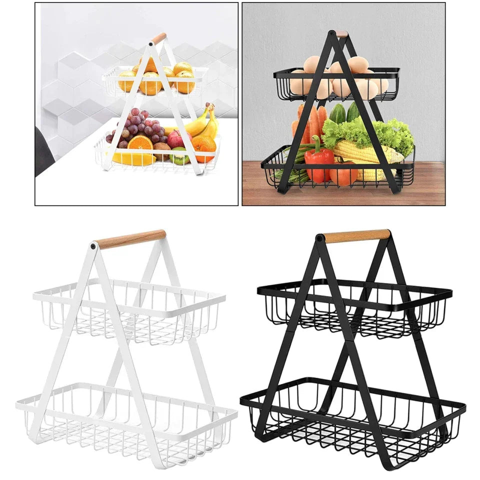 2-TIER METALL FRUKTBASKET Luvikno