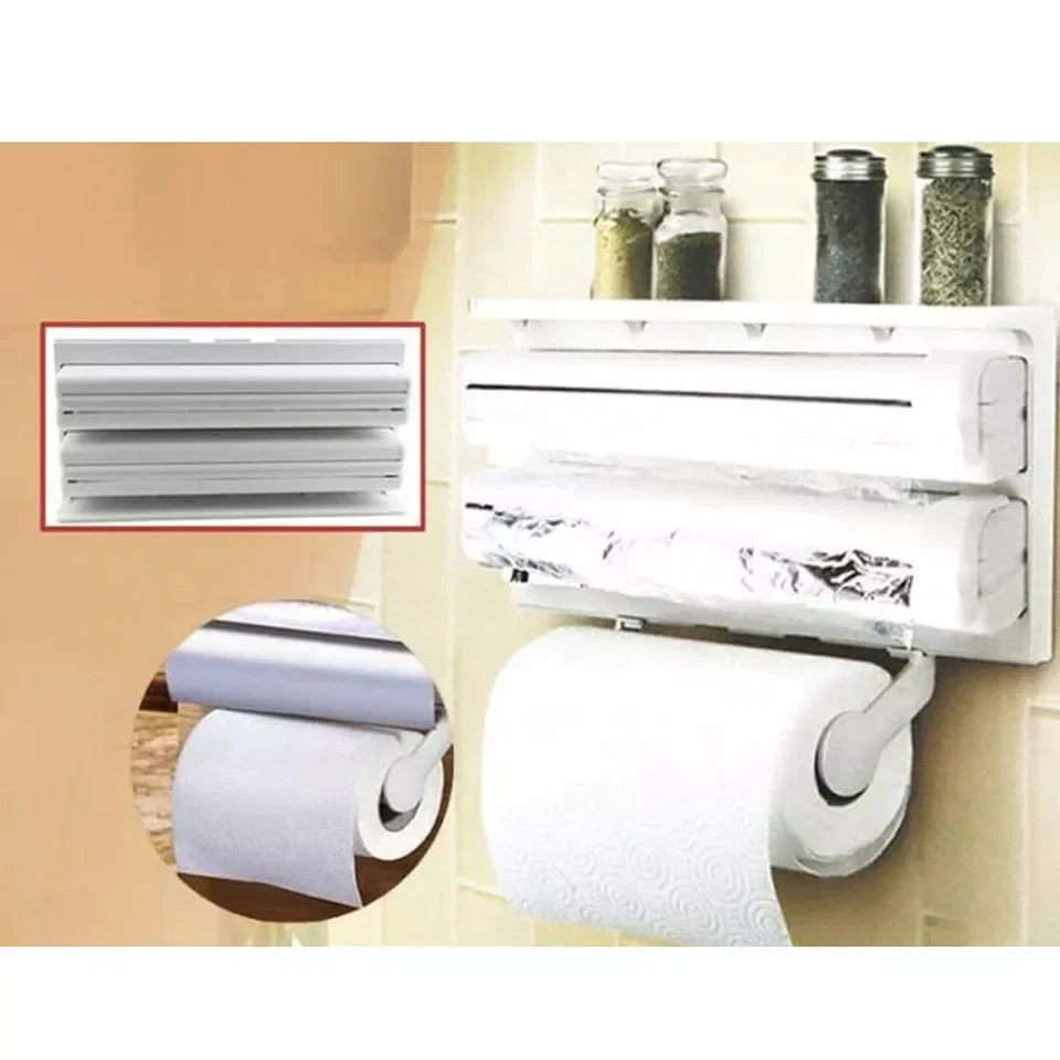 3 I 1 Kjøkken Trefoldig Papirdispenser & Holder Luvikno
