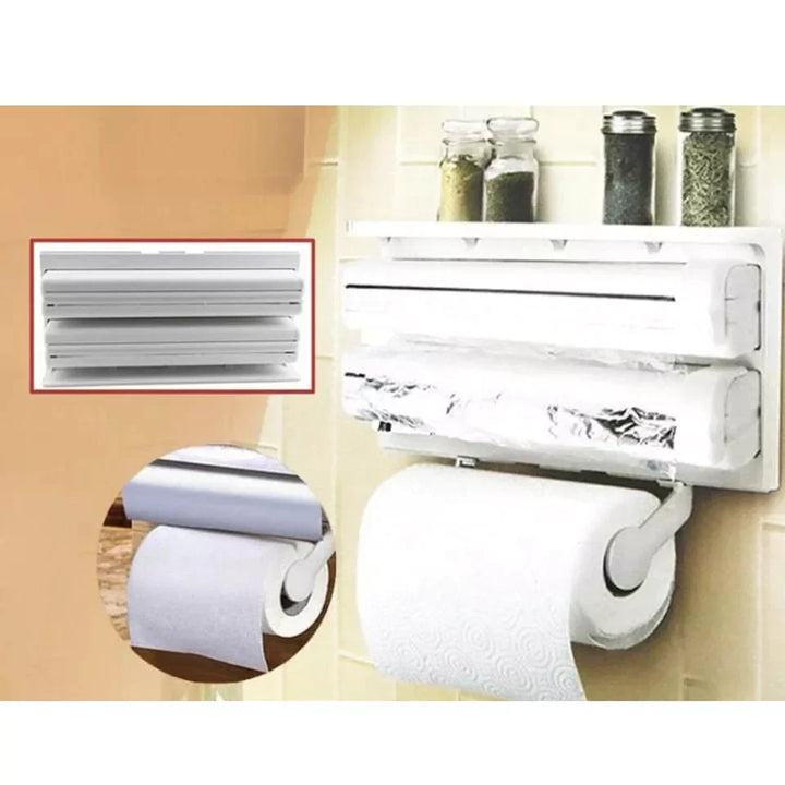 3 I 1 Kjøkken Trefoldig Papirdispenser & Holder Luvikno