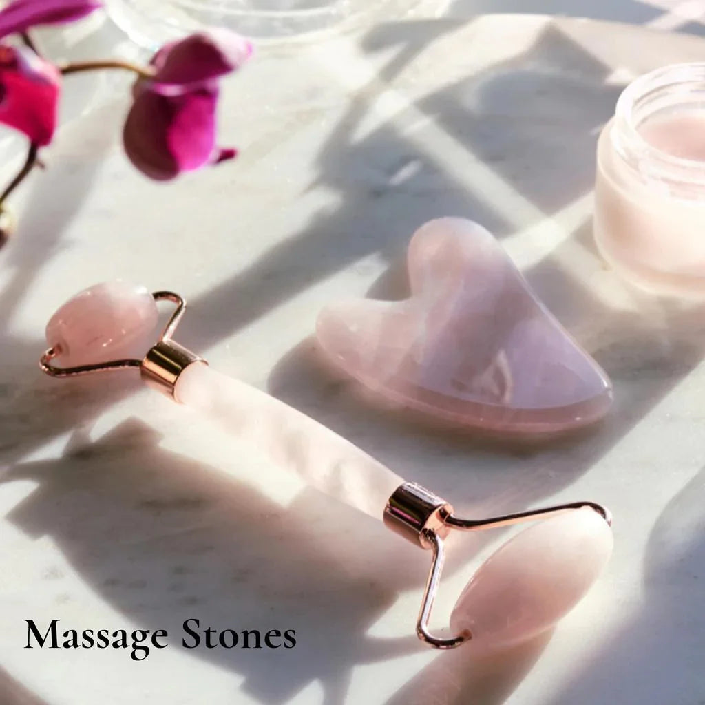 Jade Roller & Gua Sha, Ansiktsrulle, Ansikts skjønnhetsrulle hudpleieverktøy, Luvikno