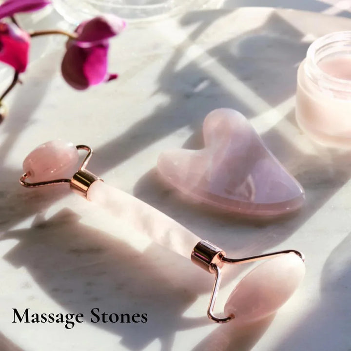 Jade Roller & Gua Sha, Ansiktsrulle, Ansikts skjønnhetsrulle hudpleieverktøy, Luvikno