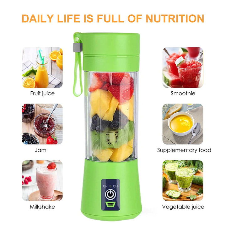 Bærbar oppladbar reisejuicer blender 6 blad Luvikno