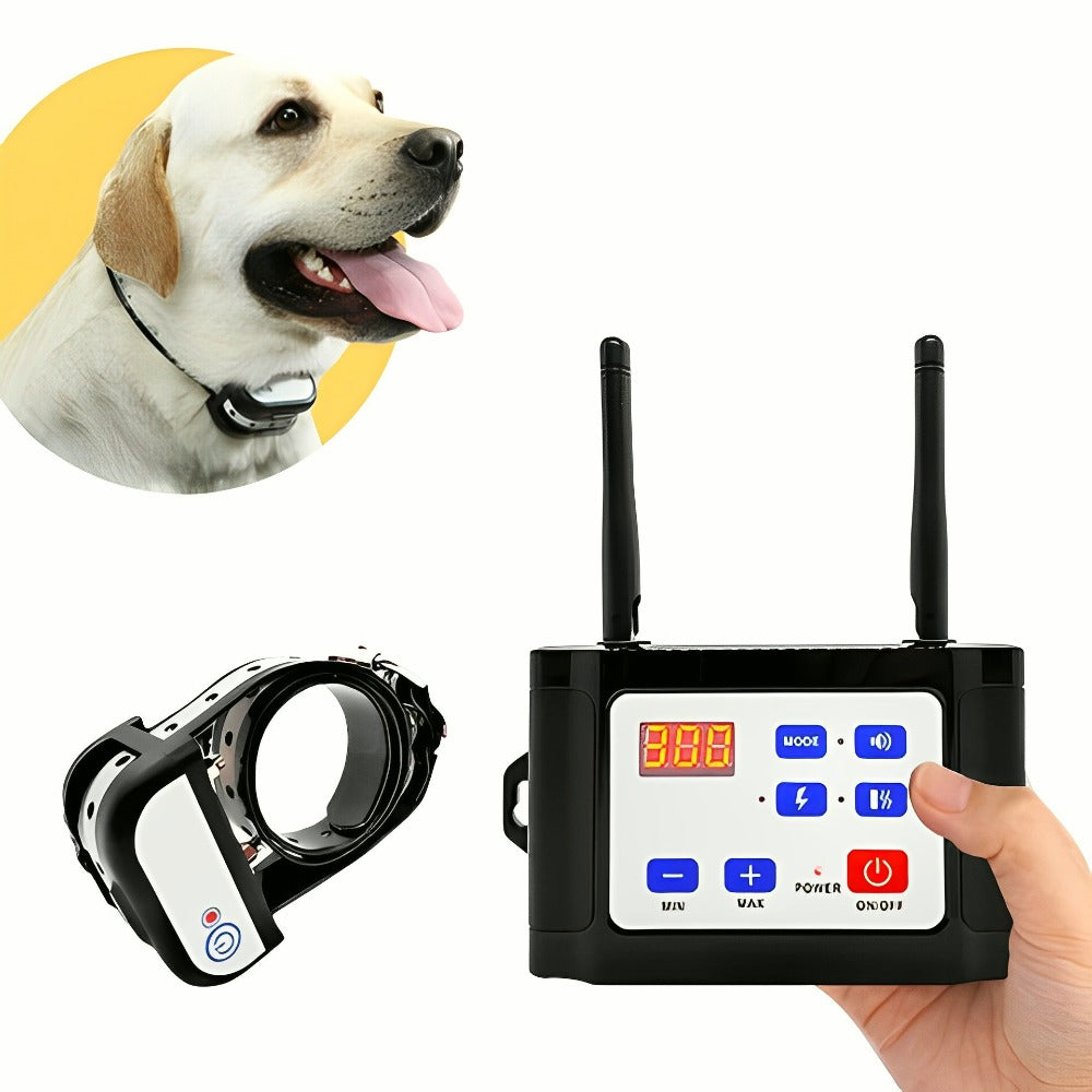 Luvikno | SafeZone - Trådløst hundegjerde og treningshalsbånd | Dyrevennlige korrigeringsmetoder | Oppladbar og vanntett